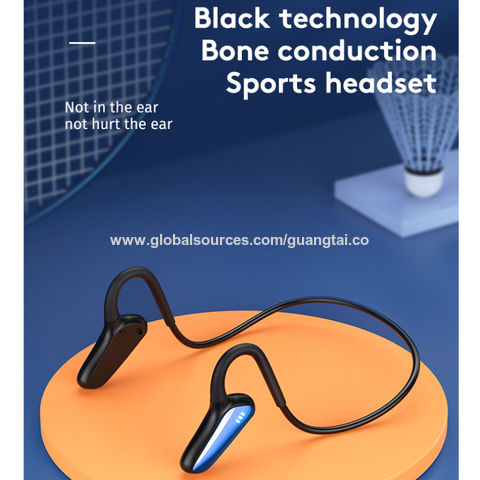 Auriculares de conducción ósea, Bluetooth 5.0, auriculares inalámbricos  para deportes al aire libre, con micrófono manos libres, para correr
