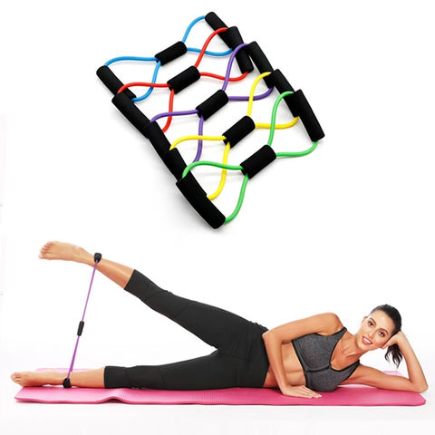 TPR 8 Shape Rally Elastic Yoga Resistance Band, Chest Expander