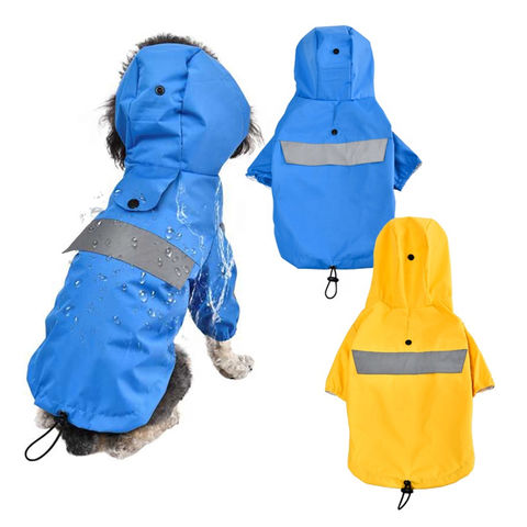 Transparent Rain Coat Waterproof Pets Rainwear With Hood Adjustable Raincoat New 