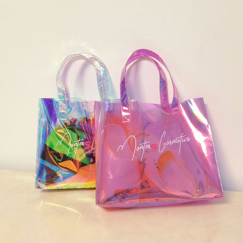 Buy Wholesale China Plastic Tote Bags,women Custom Beach Plastic