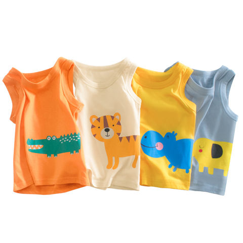 Pure Cotton Clothing Boys & Girls Baby T-Shirts 2 Pack of Short Sleeved Baby Tops