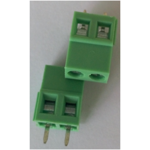 Blocos de Terminais sem Parafusos, bloco terminal com braçadeira ascendente, passo de 5,0 mm, 1x2P DIP para montagem em PCB, IS9001 for sale at factory direct price