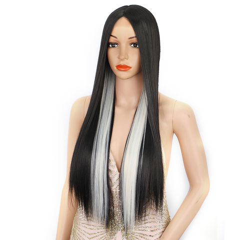 Synthetic Wig Vendor Heat Resistant Long Straight Lace Frontal