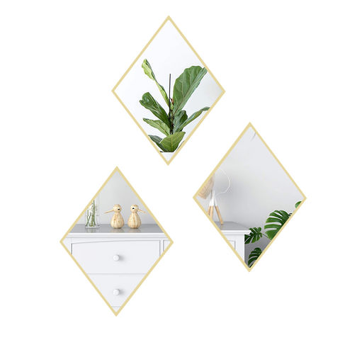 China Square Shape Acrylic Decorative Mirrors Wall Stickers DIY Wall Decor  Mirror for Home Living Room Bedroom Decor factory and suppliers