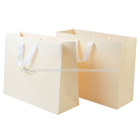 Buy Wholesale China Paper Beige Cloth Packaging Shopping Bags With Custom  Printed Logo & Paper Bag at USD 0.45