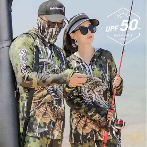 Buy China Wholesale Custom Upf 50+ Polyester Camo Print Dry-fit Fishing  Shirts Hooded Long Sleeve Fishing Suit & Fishuing Suit $9.5