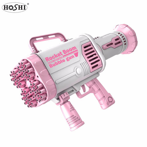 Bubble Gun Toys Electric Automatic Soap Rocket Boom Bubbles Makers For  Portable Outdoor Kids Gifts LED Light Wedding Party Toy