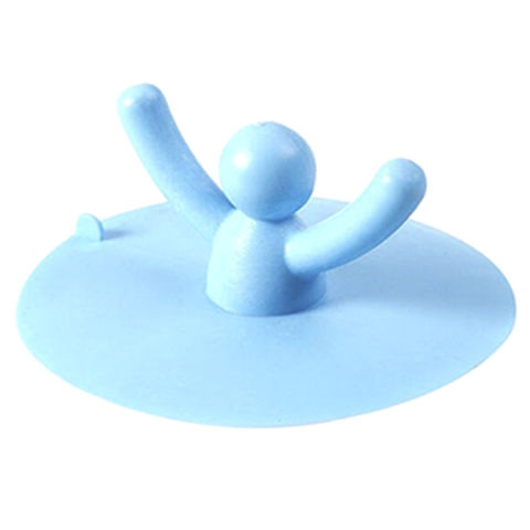Yevison Silicone Person Shape Soft Flexible Water Tub Drain Stopper Green Durable and Useful