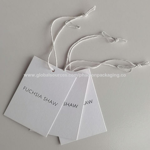 Recycled Paper 3D Logo CMYK Cloth Hang Tags