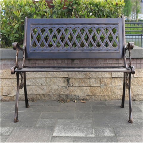  Banco de jardín de metal, banco de silla doble de hierro  forjado de estilo europeo, silla de ocio para decoración de patio, banco de  parque al aire libre con respaldo (color