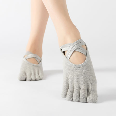 Buy Wholesale China Yoga Sock,anti-slip Soft Fitness Pilates Five Toe Socks  For Women Terry Cushion Ankle Barre Dance & Yoga Socks at USD 1.76
