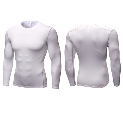Ropa deportiva barata para hombre, camiseta de manga larga de secado rápido, mallas elásticas para correr, camiseta de maratón de buena calidad. for sale at factory direct price