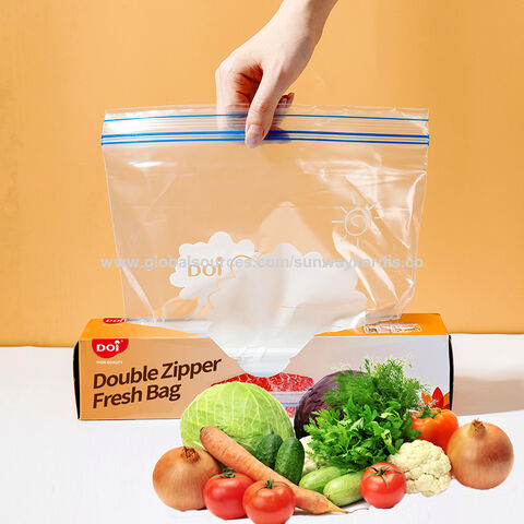 Reclosable Double Ziplock LDPE Plastic Bag Zipper Sandwich Bag - China Zip  Lock Bag, Food Freezer Bag