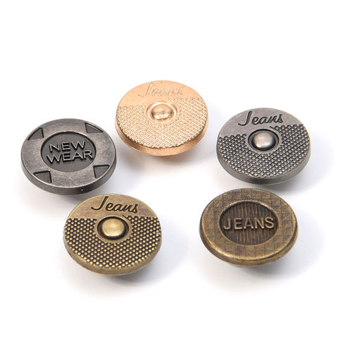 Denim Jacket Button Metal Jeans Button And Rivet Shank Button Jeans Button  For Jacket Garment Pants - Buy China Wholesale Jeans Button $0.26