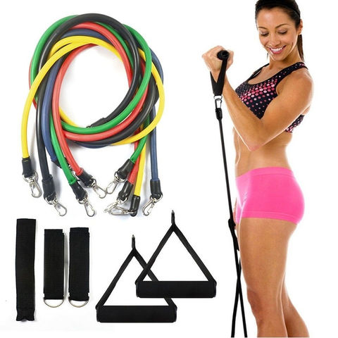 Serenily 11PC Resistance Bands Set - Exercise Bands for Resistance Tra –