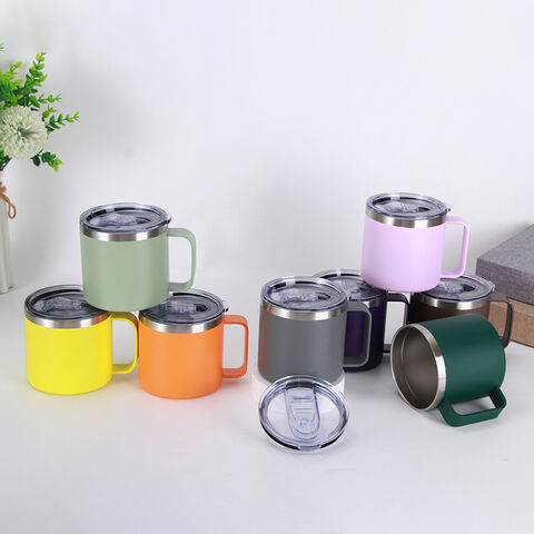 Doppelwandiger, vakuumisolierter 10oz/12oz Sublimations-Kaffeebecher aus Edelstahl mit Henkel - Ideal für individuelle Gestaltung