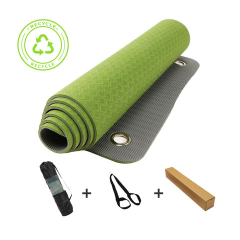 EgotierPro CP7092 - AURA Esterilla de yoga de corcho natural con base  antideslizante y cinta para transporte