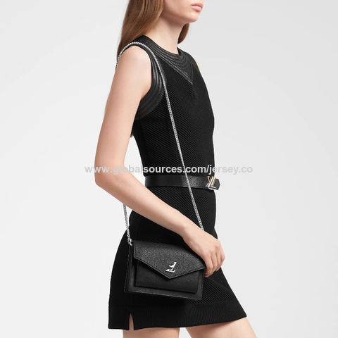 Louis Vuitton Black Mylockme chain bag Soft grained Excellent