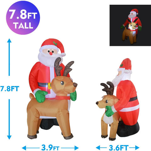 Buy Wholesale China Inflatables Outdoor Christmas Santa Claus With Rein ...
