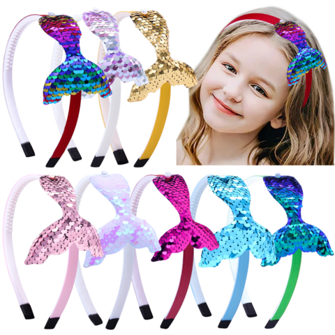 Mermaid Headband, Girls Headbands, Mermaid Tail Sea Shell Headband Hairband, Tiara Crown Mermaid