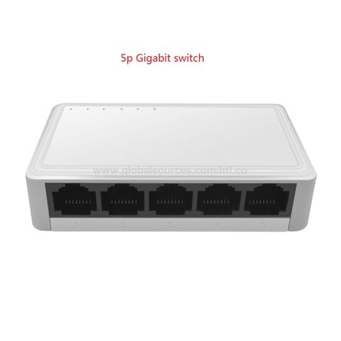 Buy Wholesale China 5-port Unmanaged 10/100/1000mbps Network Switch,  Gigabit Ethernet Switch Mini Design Plactis Case & 5 Port Gigabit Switch at  USD 8.75
