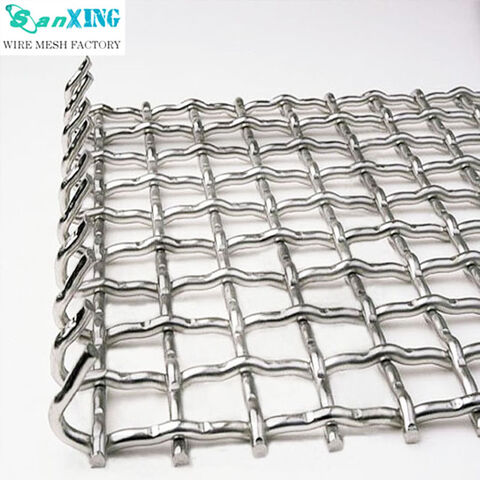 Buy Wholesale China Plain Weave Square Hole Crimped Wire Mesh & Square Hole Crimped  Wire Mesh at USD 50