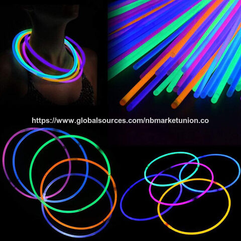 100 Pack Glow In The Dark Luminous Sticks Party Play Fun DIY Bracelets Necklaces For Kids Adults