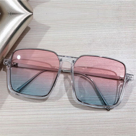 New Diamond-encrusted Large Thick Frame Square Sunglasses Women