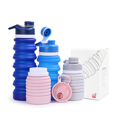 Buy Wholesale China Silicone Foldable Water Bottles Leakproof Bpa Free ...