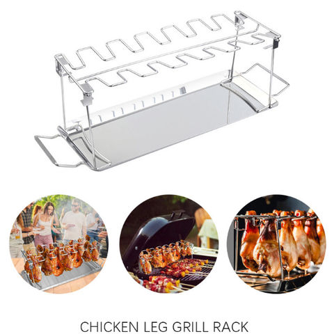 Buy Wholesale China Bbq Beef Chicken Leg Wing Grill Rack 14 Slots ...