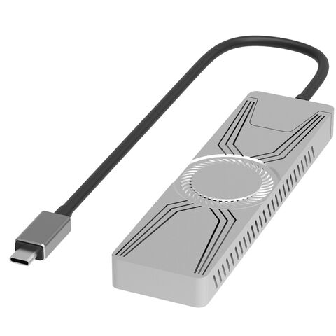 Carcasa de unidad de estado sólido de aluminio Type-C Thunderbolt 3 a NVMe SSD de 40 Gbps, mayor capacidad de almacenamiento de 512 GB, Plug and Play, con certificaciones CE y FCC
