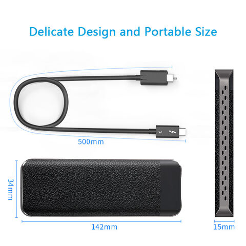 Tragbare Thunderbolt 3 512GB 1TB NVMe Solid State Drive USB-C NVMe SSD Adapter Thunderbolt Externes Gehäuse Elegantes Design for sale at factory direct price