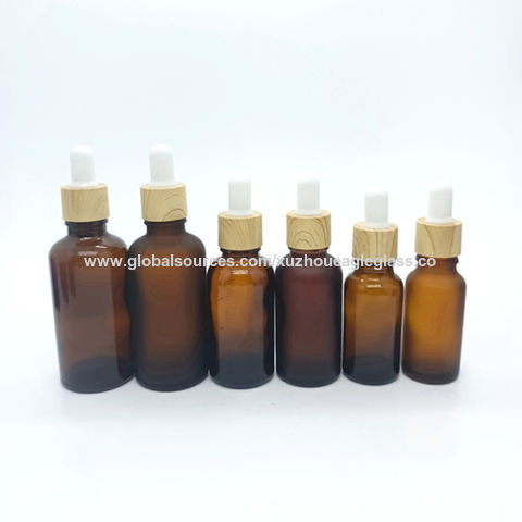 Custom Printing Glass Dropper Bottle 15ml Cosmetic Small Amber