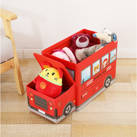 Caja de almacenamiento para coche infantil plegable multifuncional con diseño de dibujos animados, lindo taburete for sale at factory direct price