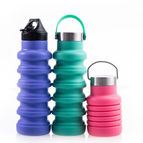 550ml Creative Silicone Water Bottle for Children Girls Boys BPA Free  Portable Folding Water Bottles With