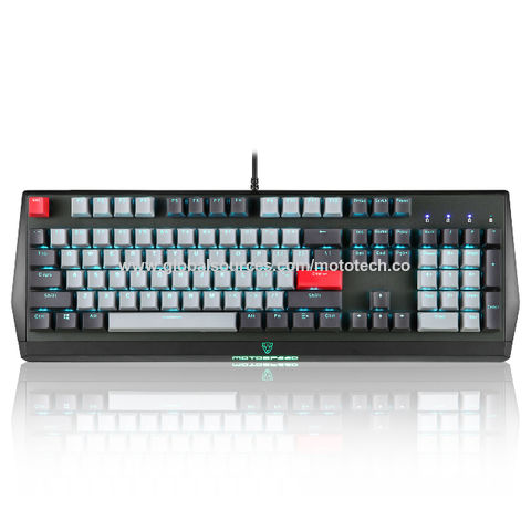 Motospeed CK74 Clavier Gaming Mécanique Filaire 104 Touches Axe Optique Monochrome Support N-Key Rollover for sale at factory direct price