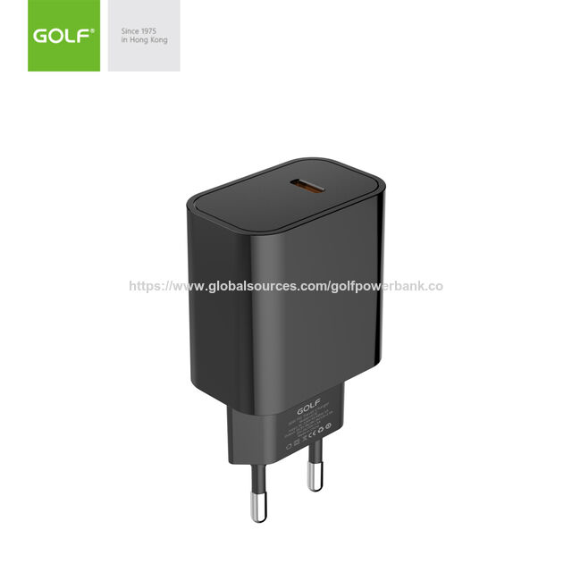GOLF Carregador de Parede com Logotipo Personalizado, Porta Tipo C, Carregamento Rápido PD 30W, Adaptador de Carregamento para Celular