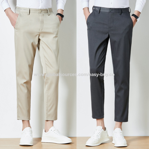 Buy Wholesale China Men's Formal Pants Slim Fit Pants Business Casual Pants  Comfortable Stretch Nylon Straight Fit Pants & Men's Formal Pants at USD 11