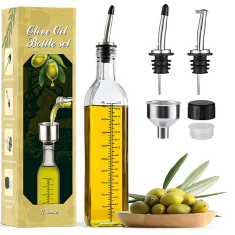 Oil Spray Bottle 250ml High Borosilicate Glass Cooking Oil Dispensers Olive  Oil Sprayer Mister for Air Fryer Salad Baking