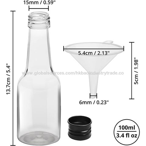 Compre Mini Botellas De Vidrio De Licor Belle Vous 100ml (3,4 Floz)  Botellas De Espíritu Vacío y Botella De Vidrio de China por 0.19 USD