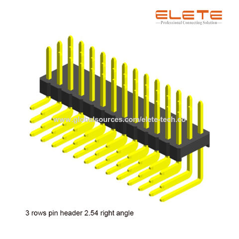 2.54mm Triple Row Right Angle Pin Header Connector - Expore China ...