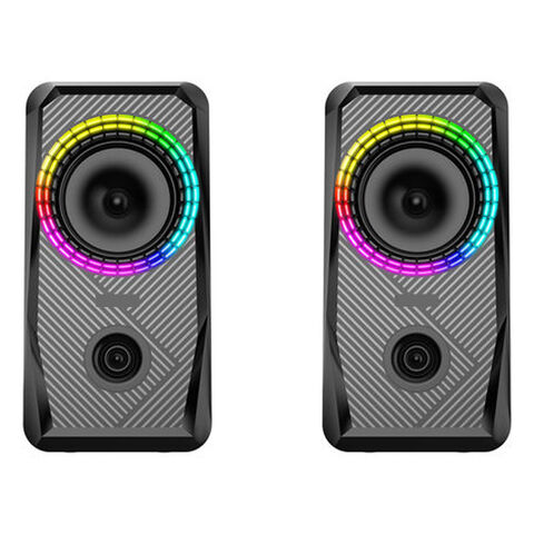 Haut-parleurs PC Boîtes de haut-parleurs de jeu USB Petite barre de son RVB  Éclairage LED Système de haut-parleurs stéréo Haut-parleur filaire pour