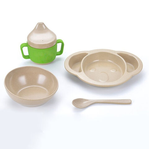 Service DE Table pour Enfants avec Base ANTIDéRAPANTE. Verre, Bol ET