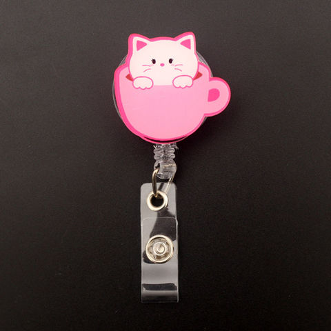 Buy China Wholesale Cute The Cat In Cup Style Retractable Card