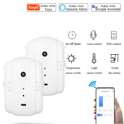 Système De Rideaux Intelligents Électriques 1 Pièces, Ouvre-rideau  Automatique, Tringle À Rideaux Motorisée Avec Télécommande, Adapté À La  Piste En