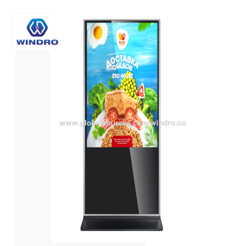 Buy Wholesale China 43 49 55 Inch Indoor Floor Standing Digital Signage  Touch Screen Totem Lcd Advertising Kiosk & Advertising Kiosk Totem Touch  Screen at USD 498