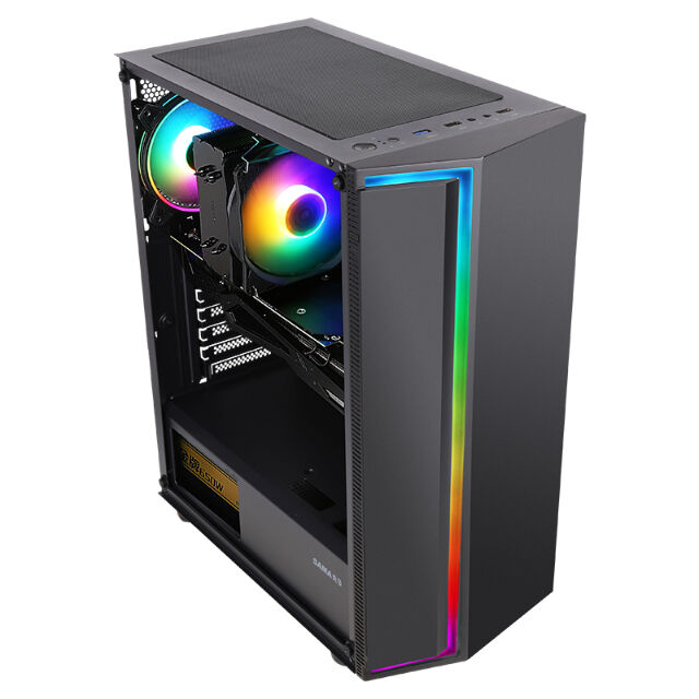 SAMA أحدث صندوق كمبيوتر ألعاب شريط ARGB خزانة USB 3.0 حافظة كمبيوتر مقواة