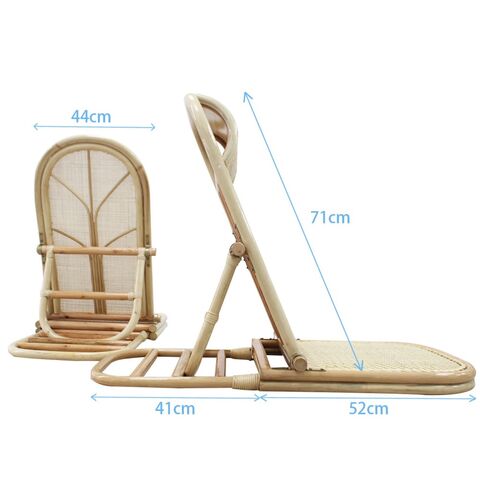 Luxuriöse, kühlende und bequeme, tragbare Falt-Rattan-Sonnenliegen für Strand und Schwimmbad im Großhandel