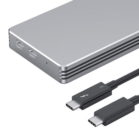 سعر المصنع CNC الألومنيوم TB 3 + منفذ مزدوج من النوع C NVMe M.2 SSD الضميمة لـ NVMe M.2 22 * 80mm SSD for sale at factory direct price