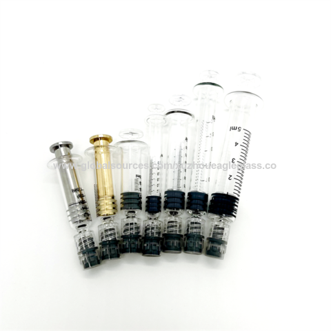 1ml To 100ml Glass Syringe Luer Lock Head Reusable Glass Injector Syringe